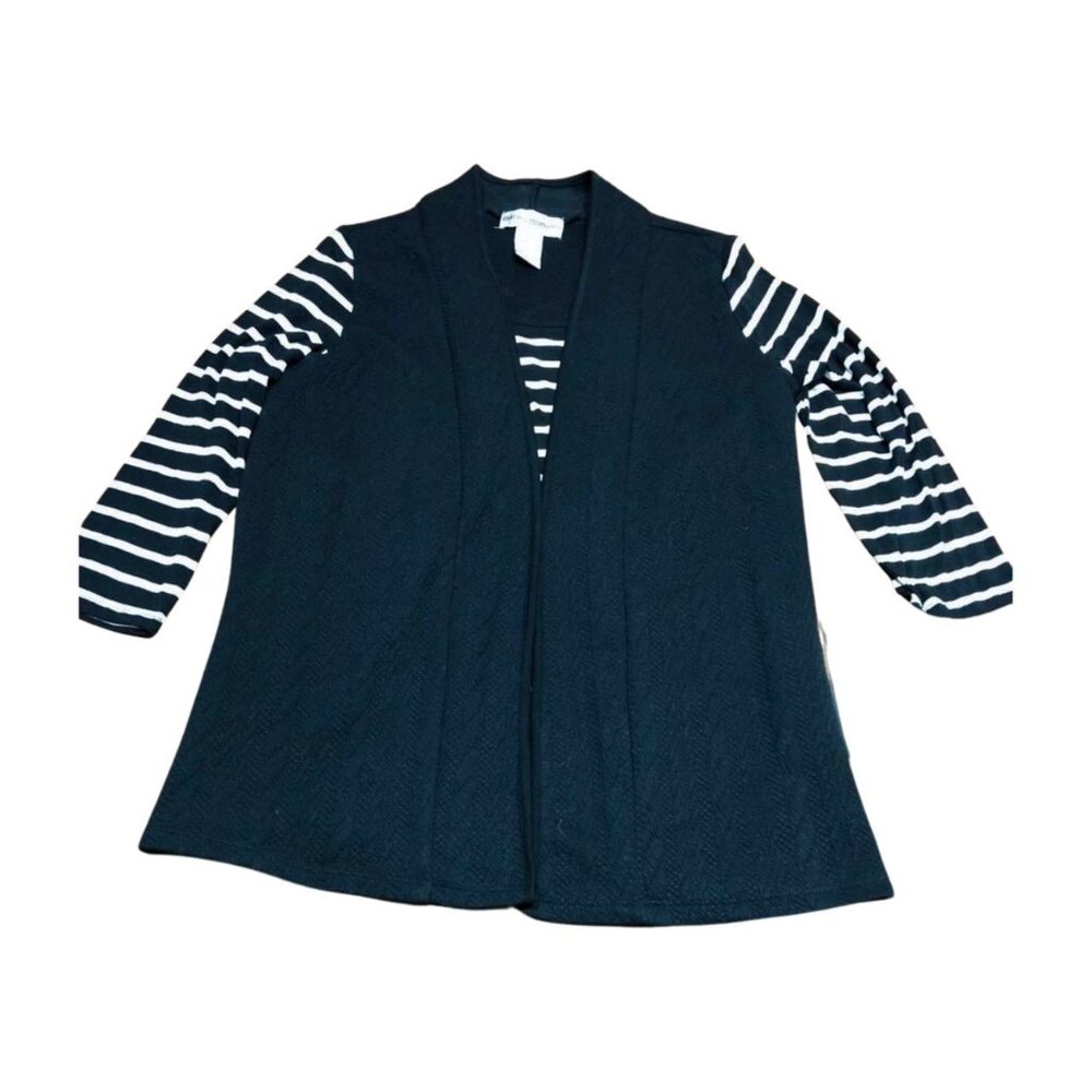 Cathy Daniels 2 Layer Sweater Women's Size S Black, and White